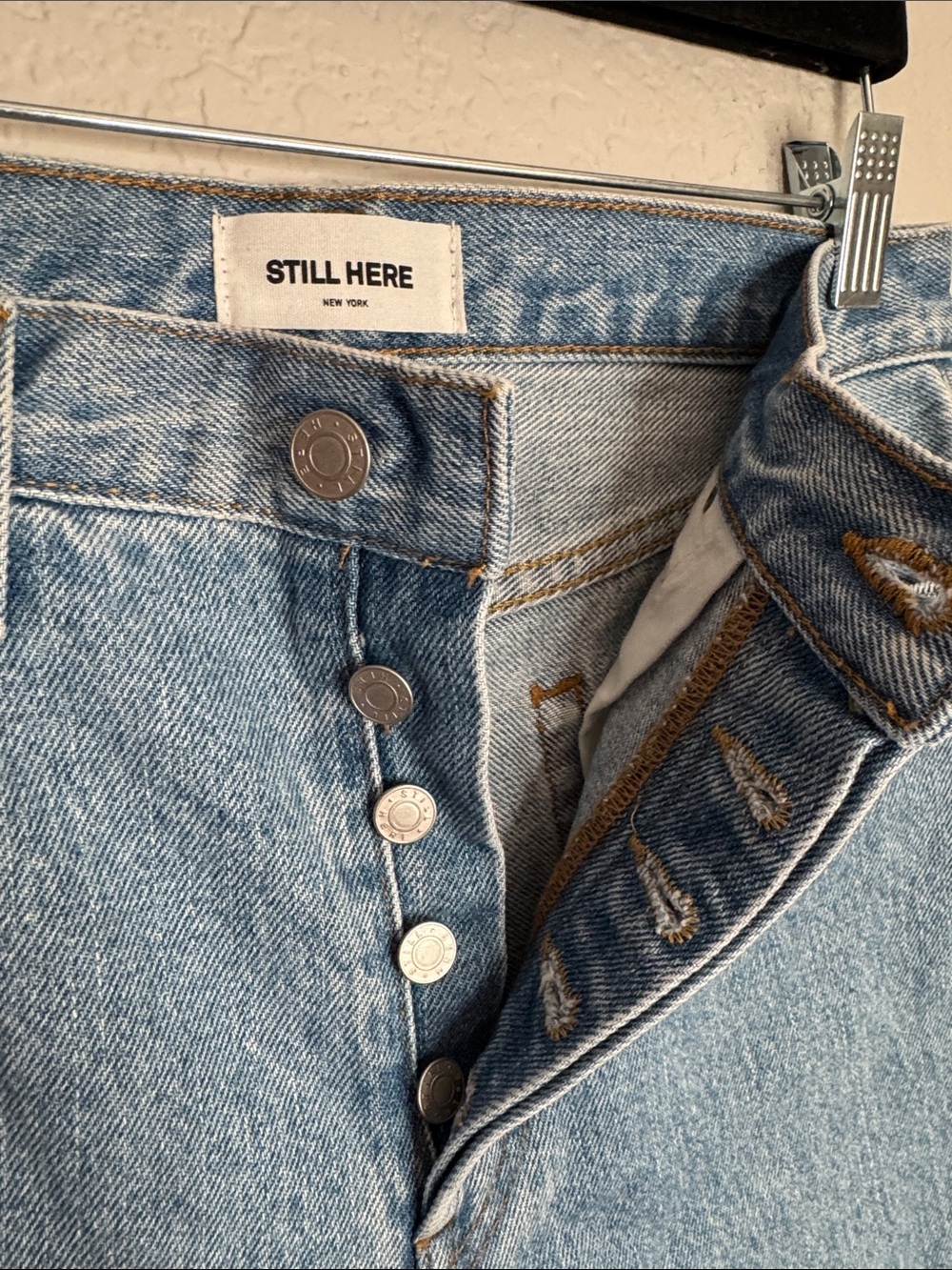 Still Here Tate The Original Rainbow Painted Jeans Size 26 Button Fly Artsy USA - Picture 3 of 7